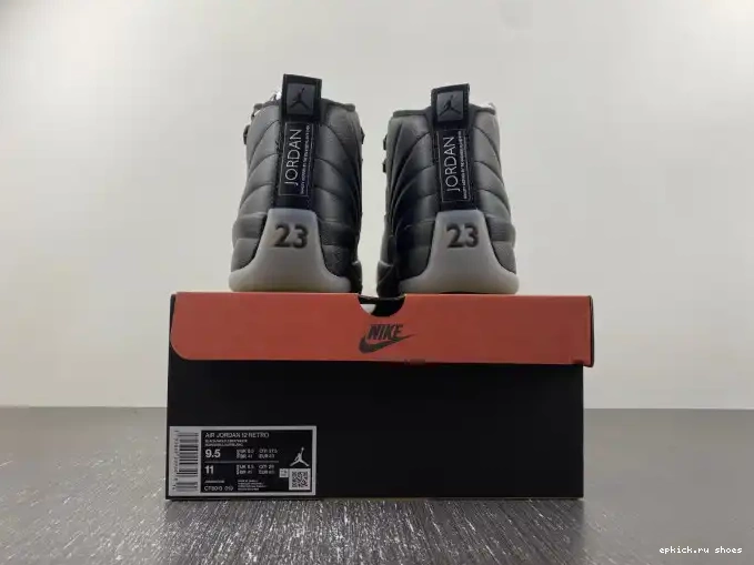 Cheap Air 12 CT8013-019 Wolf Jordan Grey Black 0528